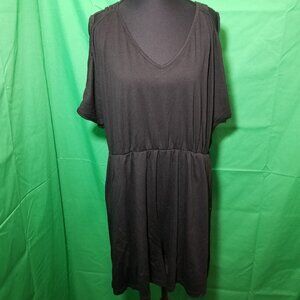 BloomChic Womens 14/16 Black Short Romper Spring Summer Vacation Beach Boho